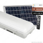 V-Tac VT-120018 Tubo Plafoniera LED 18W Changing Color 3in1 Ricaricabile con Pannello Solare e Sensore di Movimento - SKU 6500