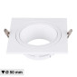 V-Tac VT-443 Portafaretto Quadrato Fisso da Incasso per Lampadine GU10 e GU5.3 (MR16) Bianco - SKU 10297
