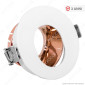 V-Tac VT-874 Portafaretto Orientabile Rotondo da Incasso con Interno Oro Rosa per Lampadine GU10 e GU5.3 - SKU 3163