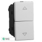 ETTROIT MOON PULSANTE DOPPIO 1P+1P 16A - Mod. AB1202 - Compatibile con BTicino AXOLUTE