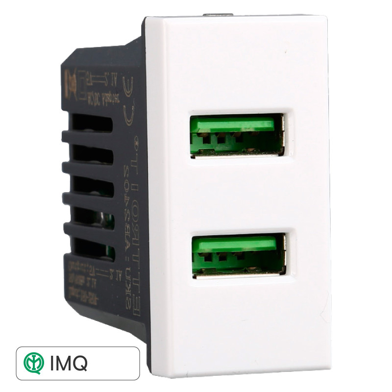 PRESA USB 2POSTI 2.1AMH - modello AB2402