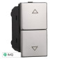 ETTROIT MOON PULSANTE DOPPIO 1P+1P 16A - Mod. AG1202 - Compatibile con BTicino AXOLUTE