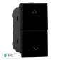 ETTROIT MOON PULSANTE DOPPIO 1P+1P 16A - Mod. AN1202 - Compatibile con BTicino AXOLUTE