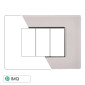 ETTROIT MOON PLACCA VETRO 3P BIANCO - Mod. AN84301 - Compatibile con BTicino AXOLUTE