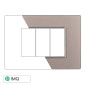 ETTROIT MOON PLACCA VETRO 3P SILVER - Mod. AN84306 - Compatibile con BTicino AXOLUTE