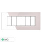 ETTROIT MOON PLACCA VETRO 6P BIANCO - Mod. AN84601 - Compatibile con BTicino AXOLUTE