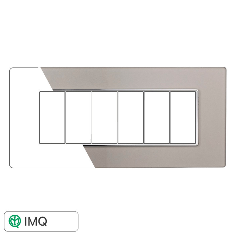 PLACCA VETRO 6P SILVER - modello AN84606