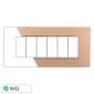 ETTROIT MOON PLACCA VETRO 6P ORO - Mod. AN84611 - Compatibile con BTicino AXOLUTE