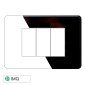 ETTROIT MOON PLACCA PLASTICA SLIM 3P NERO - Mod. AN87302 - Compatibile con BTicino AXOLUTE