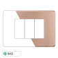 ETTROIT MOON PLACCA PLASTICA SLIM 3P ACCIAIO BRONZO - Mod. AN87310 - Compatibile con BTicino AXOLUTE