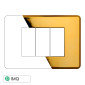 ETTROIT MOON PLACCA PLASTICA SLIM 3P ORO LUCIDO - Mod. AN87312 - Compatibile con BTicino AXOLUTE