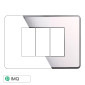 ETTROIT MOON PLACCA PLASTICA SLIM 3P CROMATO LUCIDO - Mod. AN87313 - Compatibile con BTicino AXOLUTE