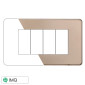 ETTROIT MOON PLACCA PLASTICA SLIM 4P TITANIO - Mod. AN87408 - Compatibile con BTicino AXOLUTE