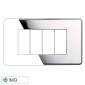 ETTROIT MOON PLACCA PLASTICA SLIM 4P CROMATO LUCIDO - Mod. AN87413 - Compatibile con BTicino AXOLUTE
