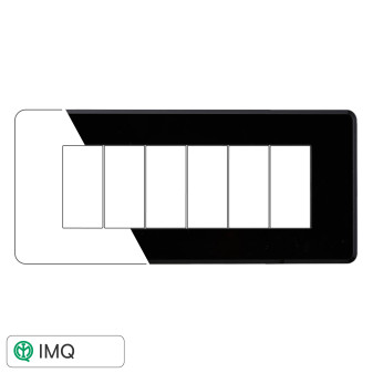 PLACCA SLIM 6P NERO - modello AN87602
