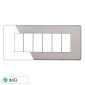 ETTROIT MOON PLACCA PLASTICA SLIM 6P SILVER - Mod. AN87606 - Compatibile con BTicino AXOLUTE