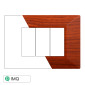 ETTROIT MOON PLACCA PLASTICA PIRAMIDE 3P RADICA - Mod. AN90303 - Compatibile con BTicino AXOLUTE