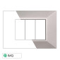 ETTROIT MOON PLACCA PLASTICA PIRAMIDE 3P SILVER - Mod. AN90306 - Compatibile con BTicino AXOLUTE