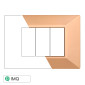 ETTROIT MOON PLACCA PLASTICA PIRAMIDE 3P ORO - Mod. AN90311 - Compatibile con BTicino AXOLUTE