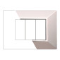 ETTROIT MOON PLACCA PLASTICA PIRAMIDE 3P CROMATO LUCIDO - Mod. AN90313 - Compatibile con BTicino AXOLUTE