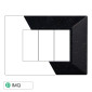 ETTROIT MOON PLACCA PLASTICA PIRAMIDE 3P NERO BRILLANTE - Mod. AN90324 - Compatibile con BTicino AXOLUTE