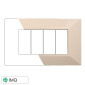 ETTROIT MOON PLACCA PLASTICA PIRAMIDE 4P SABBIA - Mod. AN90409 - Compatibile con BTicino AXOLUTE