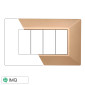 ETTROIT MOON PLACCA PLASTICA PIRAMIDE 4P ORO - Mod. AN90411 - Compatibile con BTicino AXOLUTE