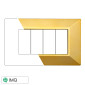 ETTROIT MOON PLACCA PLASTICA PIRAMIDE 4P ORO LUCIDO - Mod. AN90412 - Compatibile con BTicino AXOLUTE