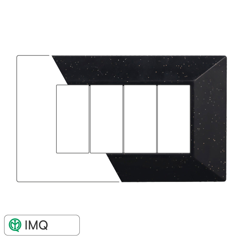 PLACCA PIRAMIDE 4P NERO BRILLANTE - modello AN90424