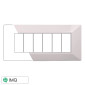 ETTROIT MOON PLACCA PLASTICA PIRAMIDE 6P BIANCA - Mod. AN90601 - Compatibile con BTicino AXOLUTE