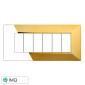 ETTROIT MOON PLACCA PLASTICA PIRAMIDE 6P ORO LUCIDO - Mod. AN90612 - Compatibile con BTicino AXOLUTE