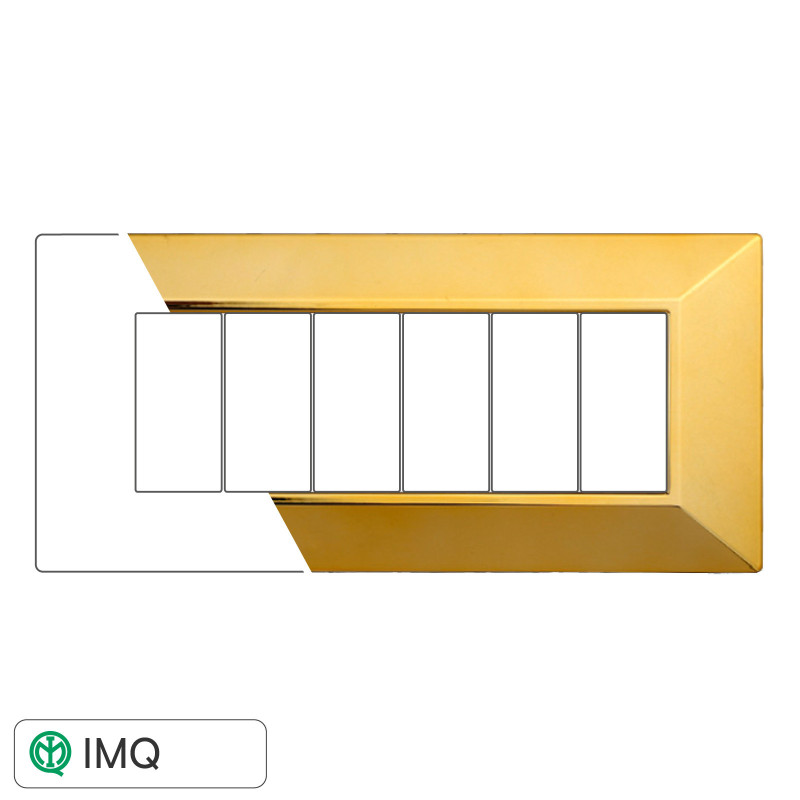 PLACCA PIRAMIDE 6P ORO LUCIDO - modello AN90612