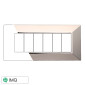 ETTROIT MOON PLACCA PLASTICA PIRAMIDE 6P CROMATO LUCIDO - Mod. AN90613 - Compatibile con BTicino AXOLUTE