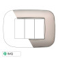 ETTROIT MOON PLACCA PLASTICA ORBIS 3P SILVER - Mod. AN91306 - Compatibile con BTicino AXOLUTE