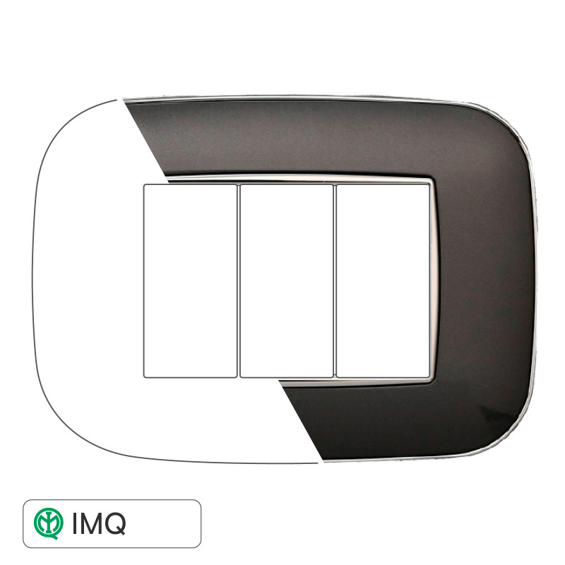 PLACCA ORBIS 3P ACCIAIO SCURO - modello AN91307