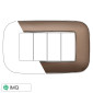 ETTROIT MOON PLACCA PLASTICA ORBIS 4P BRONZO - Mod. AN91410 - Compatibile con BTicino AXOLUTE