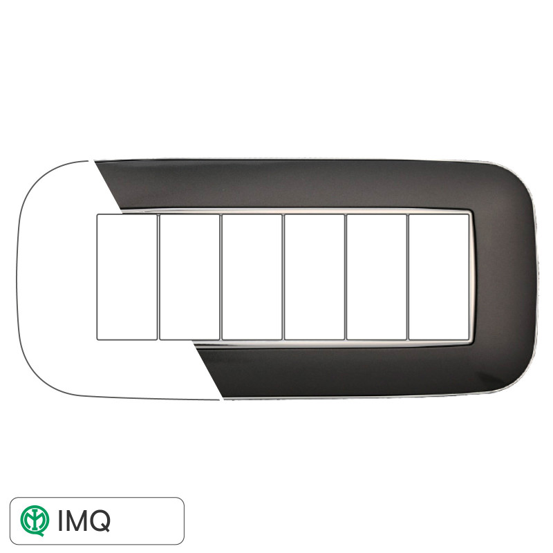 PLACCA ORBIS 6P ACCIAIO SCURO - modello AN91607