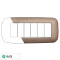 ETTROIT MOON PLACCA PLASTICA ORBIS 6P BRONZO - Mod. AN91610 - Compatibile con BTicino AXOLUTE