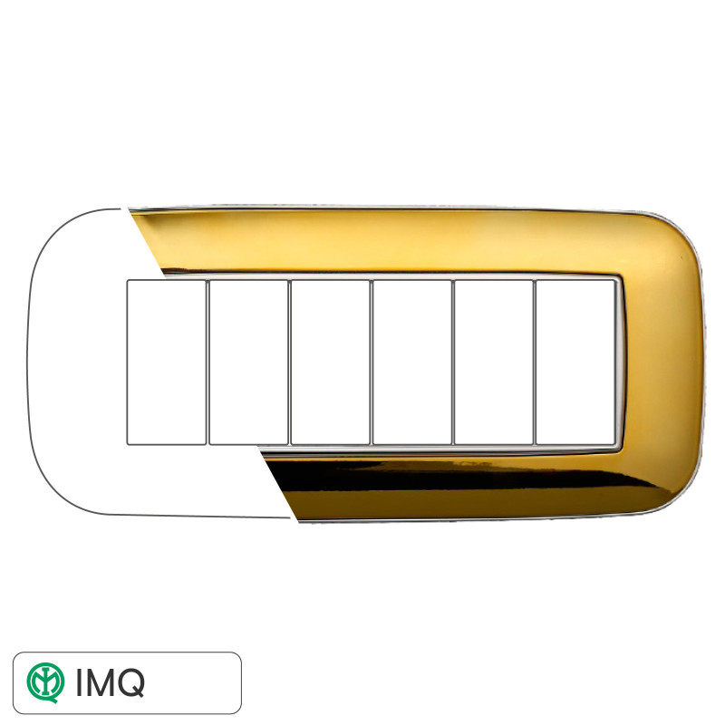 PLACCA ORBIS 6P ORO LUCIDO - modello AN91612