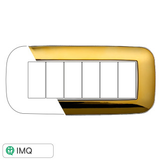 PLACCA ORBIS 6P ORO LUCIDO - modello AN91612