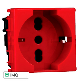PRESA SCHUKO ROSSO 2P+T 16A - modello EV2116
