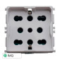 ETTROIT STARLIGHT MULTISTANDARD 2P+T 220V SCHUKO+BIPASSO - Mod. EV3503 - Compatibile con Vimar PLANA