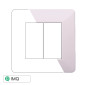 ETTROIT STARLIGHT PLACCA PLASTICA 2P BIANCA - Mod. EV83201 - Compatibile con Vimar PLANA