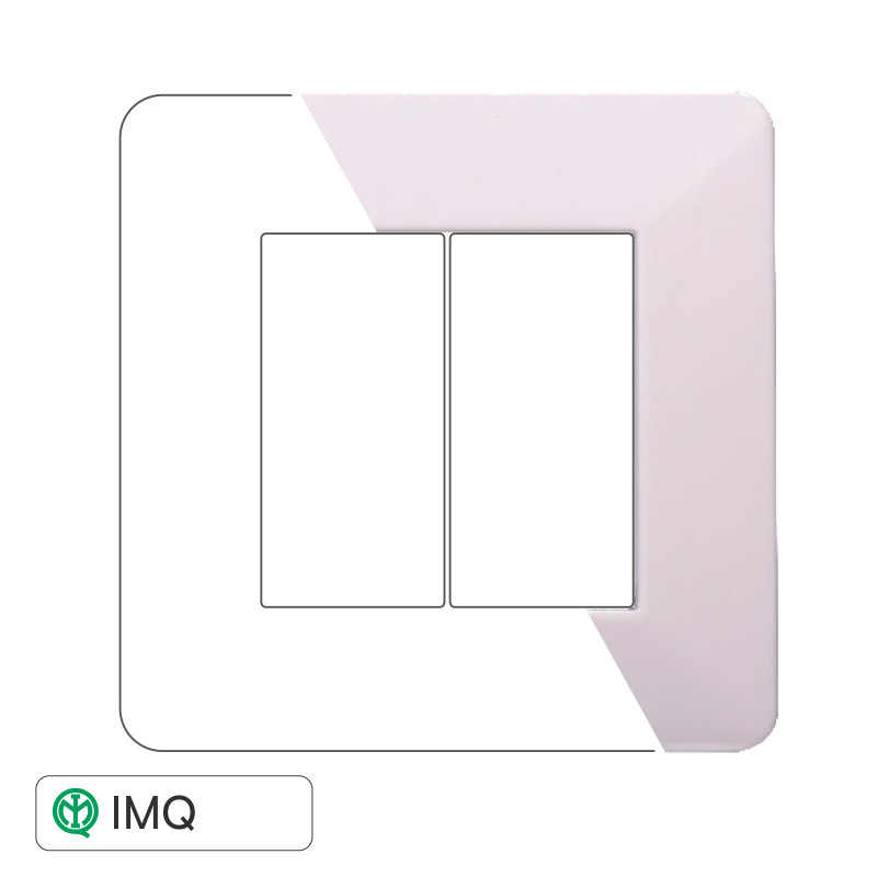 PLACCA PLASTICA 2P BIANCA - modello EV83201