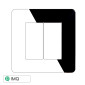 ETTROIT STARLIGHT PLACCA PLASTICA 2P NERO - Mod. EV83202 - Compatibile con Vimar PLANA