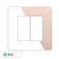 ETTROIT STARLIGHT PLACCA PLASTICA 2P SABBIA - Mod. EV83209 - Compatibile con Vimar PLANA