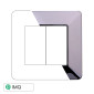 ETTROIT STARLIGHT PLACCA PLASTICA 2P CROMATO LUCIDO - Mod. EV83213 - Compatibile con Vimar PLANA