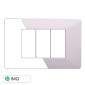 ETTROIT STARLIGHT PLACCA PLASTICA 3P BIANCA - Mod. EV83301 - Compatibile con Vimar PLANA