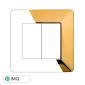 ETTROIT STARLIGHT PLACCA PLASTICA 2P ORO LUCIDO - Mod. EV83212 - Compatibile con Vimar PLANA