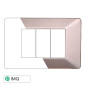 ETTROIT STARLIGHT PLACCA PLASTICA 3P TITANIO - Mod. EV83308 - Compatibile con Vimar PLANA